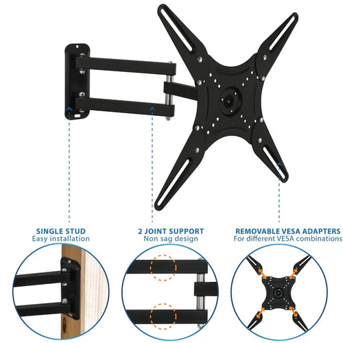 Full Motion Swivel Bracket TV Wall Mount - 23" to 55" TVs