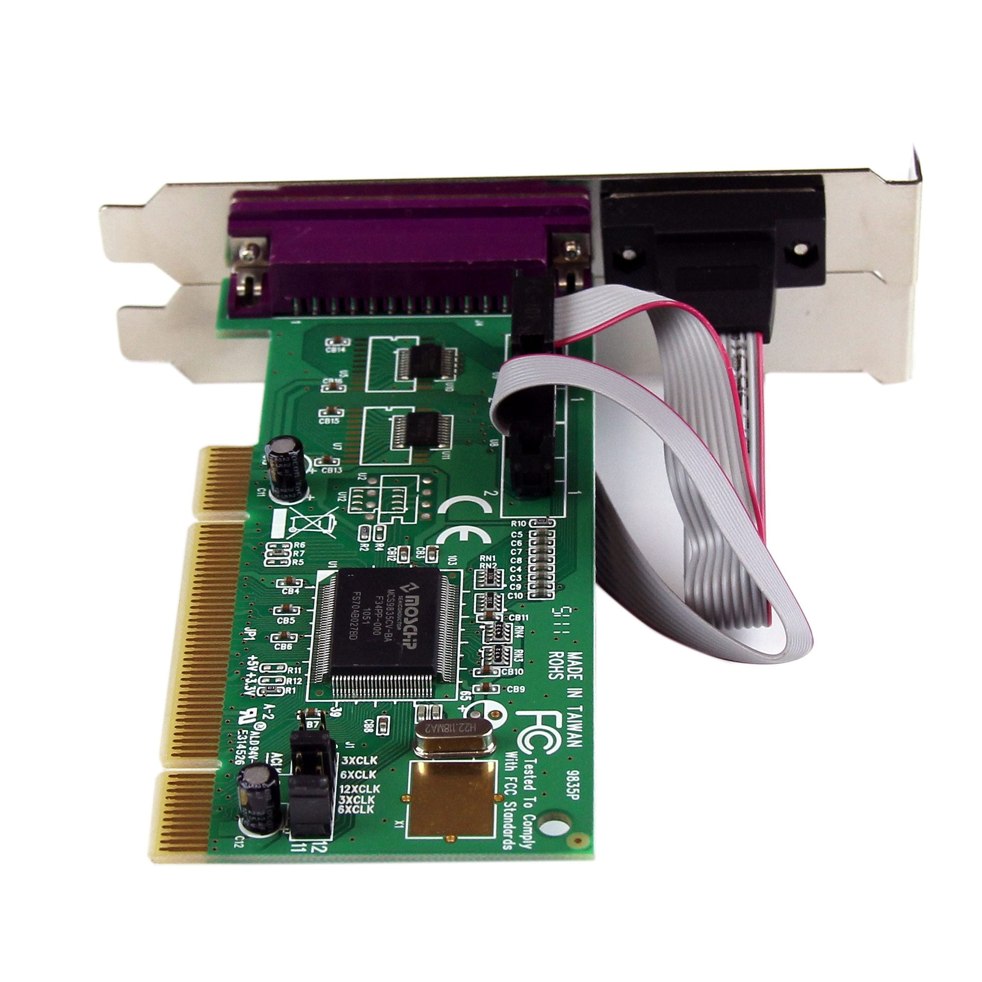 2S1P PCI Serial Parallel Combo Card with 16550 UART - TAA